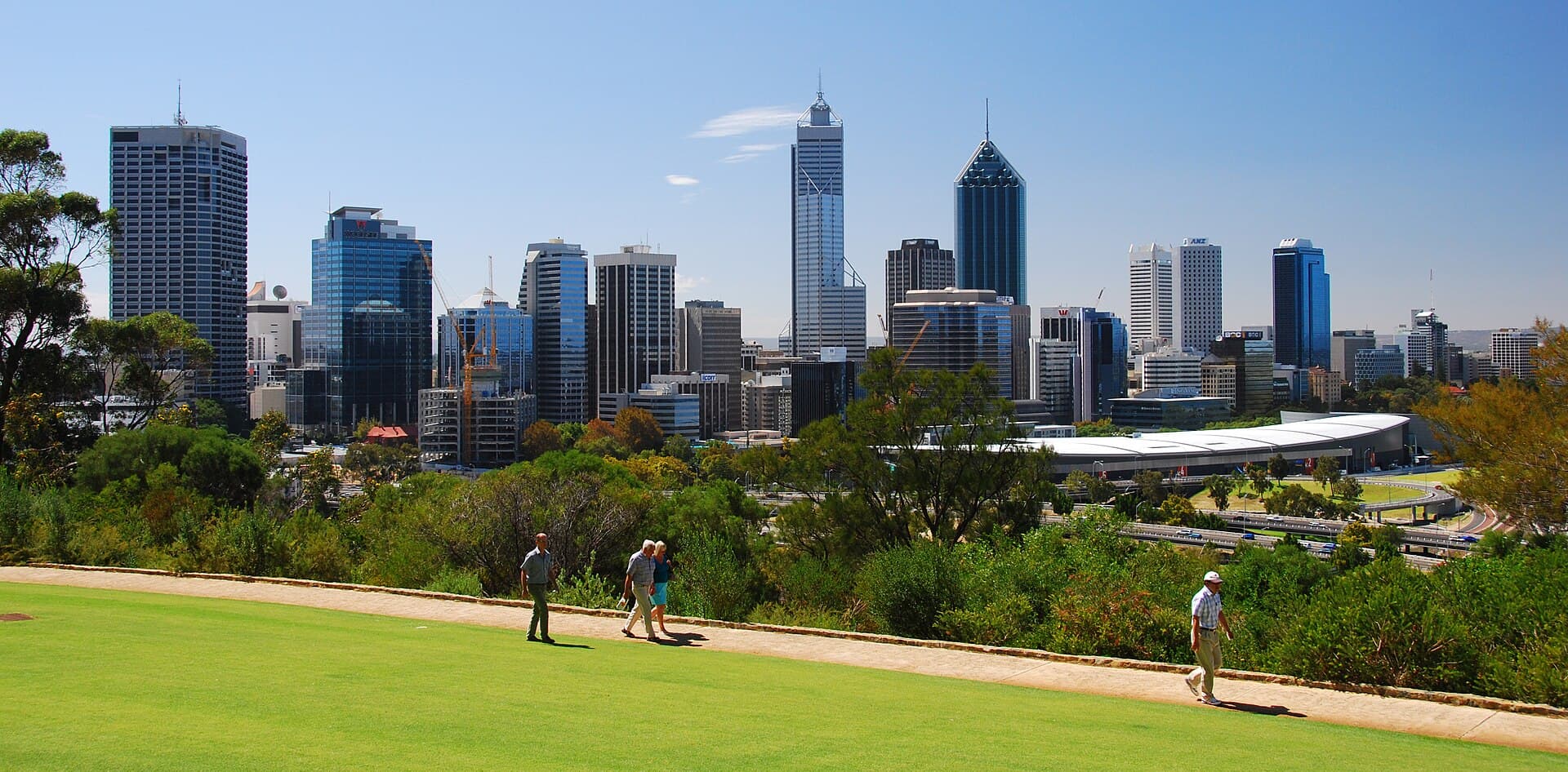Swan River and Perth city skyline, Western Australia