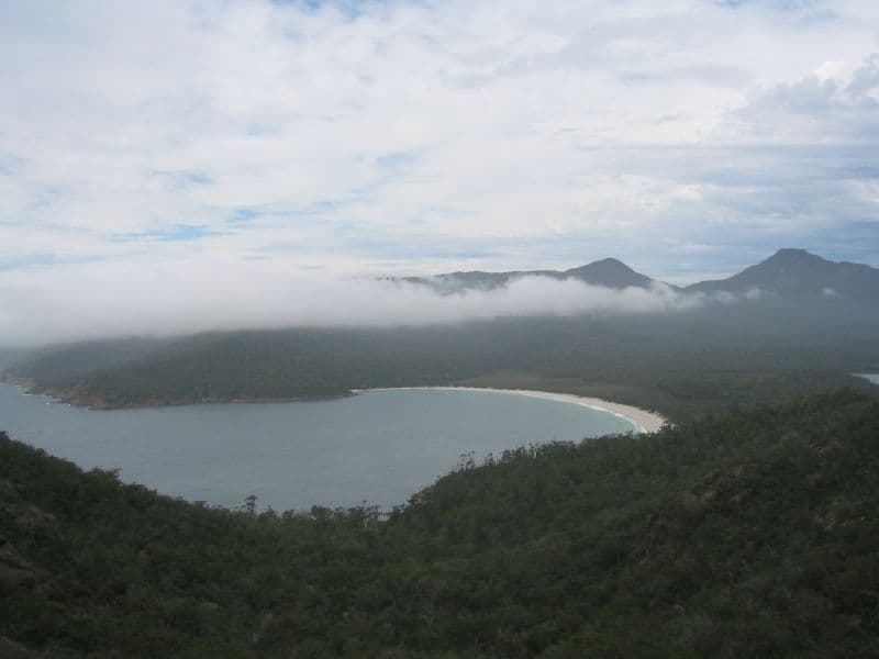 Wineglass Bay white sand crescent, Freycinet, Tasmania
